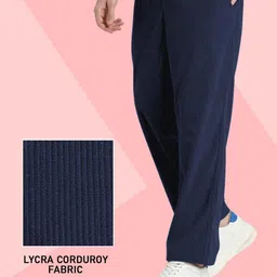 foxter Men Solid Blue Track Pants-picture-28