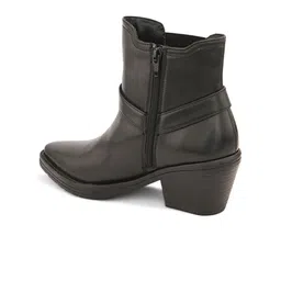 The Roadster Lifestyle Co Women Round Toe Mid-Top Block Heel Boots image 3