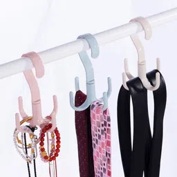 daluci 360 Degree Rotating Hanger Scarf Tie Rack Holder Hook For Closet Organizer Hook 4-picture-14