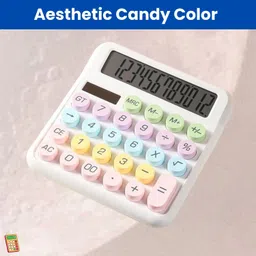 guggu Desktop Cute Calculator, 12-Digit Large Display With Aesthetic Candy ColorL13 Desktop Cute Calculator, 12-Digit Large Display With Aesthetic Candy ColorQ13 Basic Calculator-picture-29