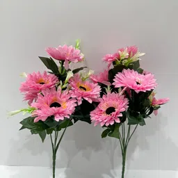 sana's kollection Artificial White Daisy Flower Bunch Set of 2 Pink Daisy Artificial Flower-picture-48