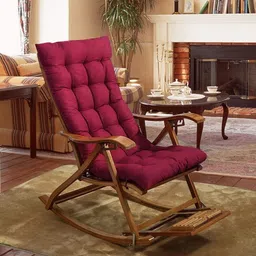 soo jaoo Cotton Chair Pad Pack of 1 Solid Long chair pad-picture-11