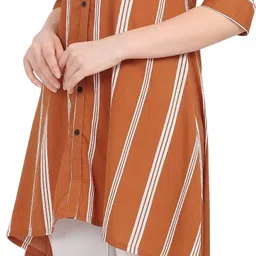 serein Casual Regular Sleeves Striped Women Multicolor Top image 4