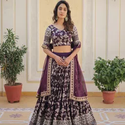 kedar fab Embroidered, Self Design Semi Stitched Lehenga Choli image 4