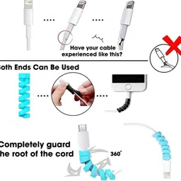 CableNest 1.5 Meter 2pcs Charging Cable Winder / Spiral Cable Protector (8 pcs) Cable Protector image 3