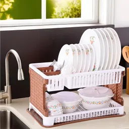 homestic Dish Drainer Kitchen Rack 1 Piece Utensils & Vessel Rack Basket Plastic-picture-17