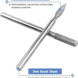 adawat 30pcs Diamond Burr Bits Drill Kit For Engraving Carving Rotary Tool Set grinding effect and long using life Rotary Bit Set image 2