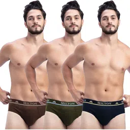 milton Pack of 3 Solid Men Brief-picture-10
