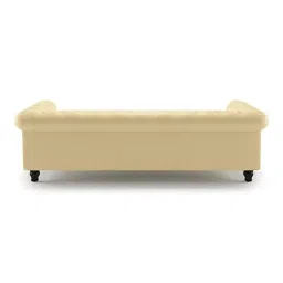 urban ladder create Winchester 3 Seater Half Leather Sofa in Cream Colour image 4