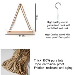 VAH Kya Bat Hai !! Wooden Floating Wall Shelf image 2