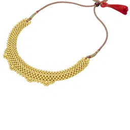 P N GADGIL JEWELLERS Women 22 Kt Mahalakshmi Yellow Gold Thushi Necklace-7.96g image 5