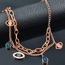 Designs & You American Diamond Rose Gold-Plated Charm Bracelet image 5