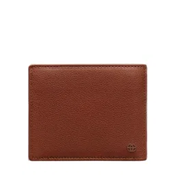 Eske Men Brown Textured RFID Leather Two Fold Wallet image 3
