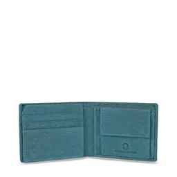 WildHorn Men Blue Solid RFID Protected Genuine Leather Two Fold Wallet image 5