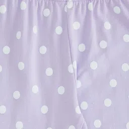 Pantaloons Junior Girls Lavender-Colored & White Printed Ankle-Length Leggings image 2