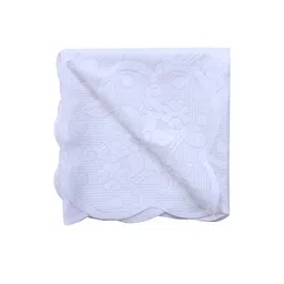 Kuber Industries White Floral Pattern Water Proof 6-Seater Table Cover image 2