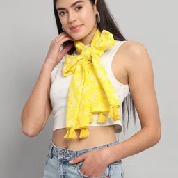 HANDICRAFT PALACE Floral Printed Cotton Scarf image 3