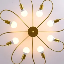 Whiteray Gold-Toned & White Textured Quirky Ceiling Lamp image 3