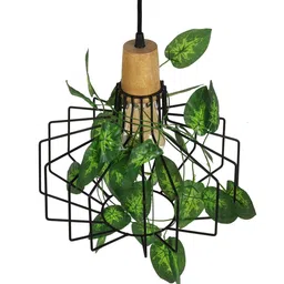 Homesake Black & Green Self Design Contemporary Pendant Lamp image 5