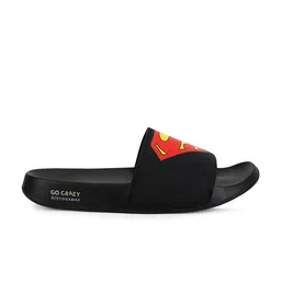 Campus Men Black & Red Printed Sliders image 3
