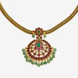 Kushal's Fashion Jewellery Gold-Plated CZ-Studded Jewellery Set image 3