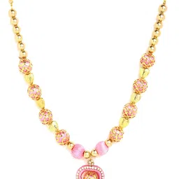 AKSHARA Gold-Plated Stone-Studded & Beaded Jewellery Set image 3