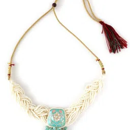 Cierra Gold Plated Stones Studded & Beaded Jewellery Set image 2