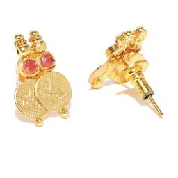 Anouk Gold-Plated Beaded Temple Necklace & Earring image 3