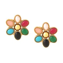 THE AAB STUDIO Gold-Plated Stone-Studded Jewellery Set image 2