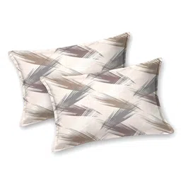 EasyGoods Kasa06 Brown & Cream-Coloured Printed 250 TC King Bedsheet with 2 Pillow Covers image 4