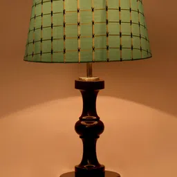 Foziq Brown  & Blue Printed Table Lamp image 2