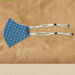 PRIVIU Kids Pack Of 5 Multi-Coloured Printed 4-Ply Reusable Cloth Mask image 2