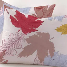 RD TREND Cream & Red Floral Cotton210 TC King Bedsheet with 2 Pillow Covers image 5