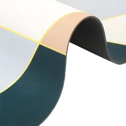 Aura 2-Pcs Blue & Beige  Abstract Printed Water Absorbent Bath Rugs image 3