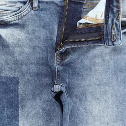 Allen Solly Junior Boys Blue Skinny Fit Mildly Distressed Heavy Fade Jeans image 2