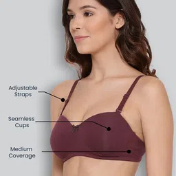 LYRA Cotton Seamless Wrinkle-Free Cups Bra With Detachable Strap image 3