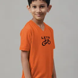 Friskers Boys Graphic Printed V-Neck Pure Cotton T-Shirt image 2