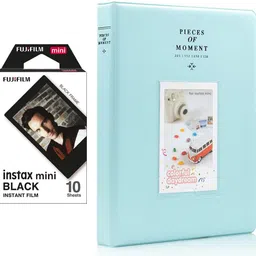 FUJIFILM Mini 10X1 black border Instant Film With 128-sheet Ice Blue Album for mini Film Roll-image-92