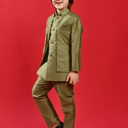 ahhaaaa Boys Embroidered Sherwani Set image 4