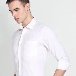 Arrow Checked Spread Collar Slim Fit Formal Cotton Shirt image 5