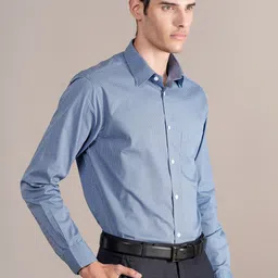 Cantabil Men Spread Collar Micro Ditsy Printed Cotton Formal Shirt image 4