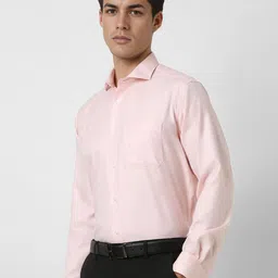Van Heusen Men Spread Collar Textured Cotton Formal Shirt image 4