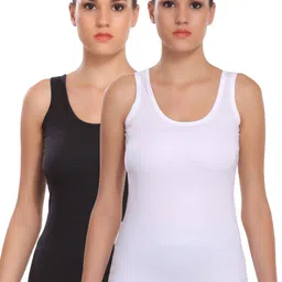 selfcare Women Black, White Tank Top/Vest-picture-24