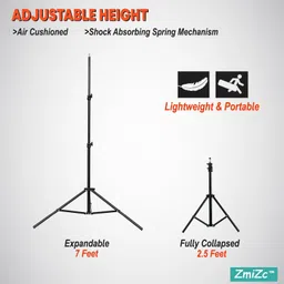 USTINE Lightweight & Portable 7 Feet Aluminum Alloy Studio Light Stand with Holder Tripod image 5