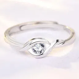 MYKI Silver-Plated Cubic Zirconia-Studded Ring image 3