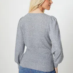 DOROTHY PERKINS Ribbed Sleeve Wrap Winter Top image 2