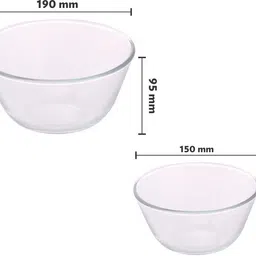 borosil Borosilicate Glass Mixing Bowl IYECSB0513NLS2 image 3