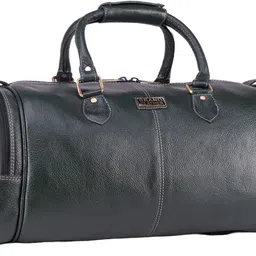 brand leather 55 L Gym Duffel Bag - Genuine Leather Travel Duffel Bag For Unisex - Green-picture-16