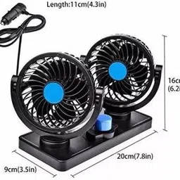 balagi Double Headed Fan Power Wind Two Speed All Round Adjustment Energy Saving Car Interior Fan image 5