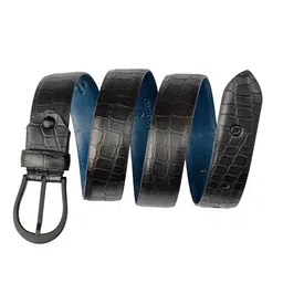 Lapis Bard Textured Leather Formal Belt image 4